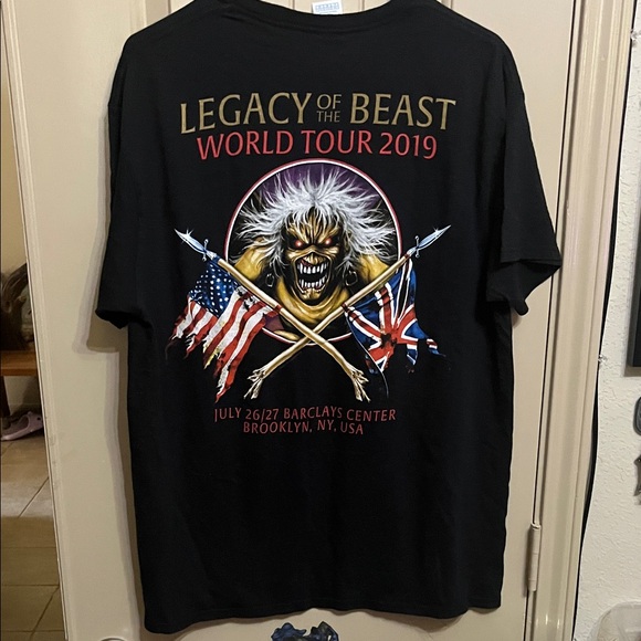Black Iron Maiden 2019 Legacy of the Beast Tour Large Shirt - Picture 5 of 5